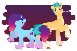 Size: 1280x854 | Tagged: safe, artist:itstechtock, imported from derpibooru, hitch trailblazer, pony, female, g5, male, misty brightdawn, mistyhitch, rebirth misty, shipping, straight