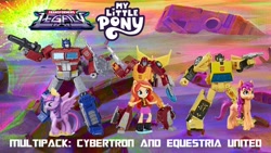 Size: 1600x900 | Tagged: safe, artist:robertsonskywa1, imported from derpibooru, sunny starscout, sunset shimmer, twilight sparkle, alicorn, earth pony, equestria girls, equestria girls series, action figure, digibash, g5, multipack, optimus prime, photo, rodimus, sunstreaker, toy, transformers, transformers legacy, twilight sparkle (alicorn)