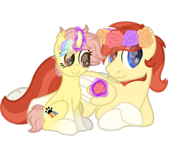 Size: 3400x3000 | Tagged: safe, artist:ponkus, imported from derpibooru, oc, oc:ponkus, oc:render point, bat pony, bat pony unicorn, hybrid, pegasus, pony, unicorn, cute, female, floral head wreath, flower, horn, magic, magic aura, male, mare, simple background, size difference, stallion, transparent background