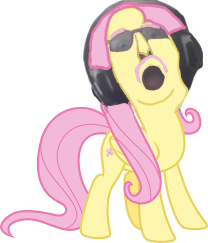 Size: 208x243 | Tagged: safe, artist:derpy man, edit, imported from ponybooru, fluttershy, oc, oc:john capcom, pony, crossover, glasses, headphones, john capshy, male, meme, ponified, screaming, shitposting, solo, solo male, species swap