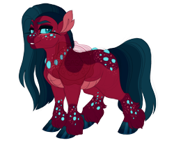 Size: 3276x2700 | Tagged: safe, artist:gigason, imported from derpibooru, oc, oc only, oc:cydia, changepony, hybrid, blue sclera, coat markings, colored hooves, dappled, ear fluff, female, hoof polish, interspecies offspring, looking back, magical gay spawn, mare, offspring, pale belly, parent:big macintosh, parent:pharynx, raised hoof, simple background, smiling, socks (coat markings), solo, standing, teal eyes, transparent background, unshorn fetlocks, watermark
