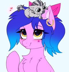 Size: 4000x4176 | Tagged: safe, artist:pesty_skillengton, imported from derpibooru, oc, earth pony, pony, zebra, bow, bust, chest fluff, chibi, cute, female, heart, mare, nom, sketch, solo