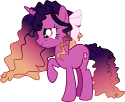 Size: 9813x8054 | Tagged: safe, artist:shootingstarsentry, imported from derpibooru, oc, oc:cherry brightdream, pony, unicorn, absurd resolution, bow, female, hair bow, mare, simple background, solo, transparent background