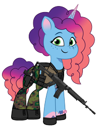 Size: 920x1200 | Tagged: safe, artist:edy_january, artist:prixy05, edit, imported from derpibooru, vector edit, pony, unicorn, armor, assault rifle, body armor, boots, camouflage, canada, canadian, clothes, delta forces, fn fnc, fnc, g5, gloves, guerilla, gun, handgun, looking at you, military, military uniform, misty brightdawn, my little pony: tell your tale, pistol, rifle, rockie, rockie misty, shirt, shoes, simple background, soldier, soldier pony, solo, special forces, tactical pony, tanktop, transparent background, uniform, us army, usp 45, vector, warfighter, weapon