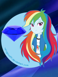 Size: 828x1105 | Tagged: safe, artist:verygood91, imported from derpibooru, rainbow dash, human, equestria girls, rainbow rocks, bedroom eyes, chaos emerald, clothes, looking at you, sonic the hedgehog, sonic the hedgehog (series)