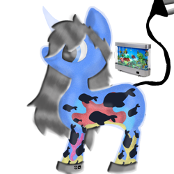 Size: 1280x1280 | Tagged: artist needed, safe, imported from derpibooru, oc, object pony, original species, pony, childhood them oc, fish tank lamp, nostalgia, ponified, simple background, solo, transparent background