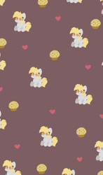 Size: 920x1560 | Tagged: safe, artist:kittyrosie, imported from derpibooru, derpy hooves, pegasus, pony, food, simple background, wallpaper