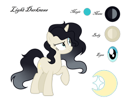 Size: 2860x2304 | Tagged: safe, artist:lunerymish, imported from derpibooru, oc, oc only, oc:light darkness, pony, unicorn, base used, female, mare, offspring, parent:oc:luneria sparkle, raised hoof, simple background, solo, transparent background