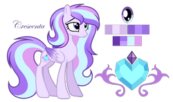 Size: 1546x918 | Tagged: safe, artist:lunerymish, imported from derpibooru, oc, oc only, oc:crescenta, pegasus, pony, base used, concave belly, female, long mane, mare, offspring, parent:princess cadance, parent:shining armor, parents:shiningcadance, simple background, slim, solo, thin, transparent background