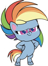 Size: 356x486 | Tagged: safe, artist:pascalmulokozi2, edit, edited screencap, imported from derpibooru, screencap, rainbow dash, pegasus, pony, my little pony: pony life, the mysterious voice, bipedal, female, mare, not a vector, simple background, solo, transparent background