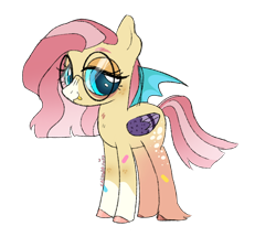 Size: 1644x1417 | Tagged: safe, artist:arodovecaidwa, imported from derpibooru, oc, oc only, oc:cilan shy, hybrid, female, filly, foal, glasses, interspecies offspring, offspring, parent:discord, parent:fluttershy, parents:discoshy, simple background, solo, transparent background, young