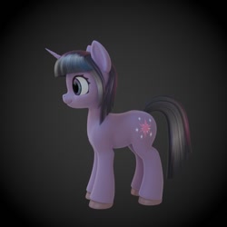 Size: 1048x1048 | Tagged: safe, imported from derpibooru, twilight sparkle, pony, unicorn, 3d, 3d model, blender, unicorn twilight, wip