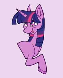 Size: 726x900 | Tagged: safe, artist:partyponypower, imported from derpibooru, twilight sparkle, pony, unicorn, colored hooves, halfbody, purple eyes, purple hair, smiling