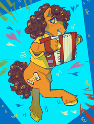 Size: 1761x2300 | Tagged: safe, artist:poniesart, imported from derpibooru, cheese sandwich, earth pony, pony, accordion, female, heart, lesbian, lesbian pride flag, mare, musical instrument, pride, pride flag, solo, trans female, transgender, transgender pride flag