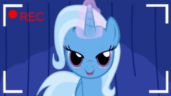 Size: 1920x1080 | Tagged: safe, artist:lexicadens, artist:shadesofeverfree, imported from derpibooru, trixie, pony, unicorn, 2013, animated, artifact, bedroom eyes, camera shot, female, grin, it came from youtube, looking at you, magic, magic aura, mare, nostalgia, one eye closed, smiling, smiling at you, solo, sound, twilightlicious, webm, wink, winking at you, youtube, youtube link, youtube video