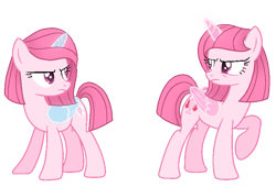Size: 775x527 | Tagged: safe, artist:tanahgrogot, artist:tersisa, imported from derpibooru, oc, oc only, oc:annisa the good pony, oc:annisa trihapsari, alicorn, earth pony, pony, angry, base used, cousins, duo, duo female, female, magic, mare, siblings, simple background, transparent background, twins, unamused
