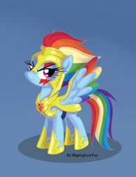 Size: 828x1071 | Tagged: safe, artist:nightglowfan, imported from derpibooru, rainbow dash, pegasus, pony, armor, female, mare, royal guard