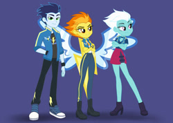 Size: 828x591 | Tagged: safe, artist:nightglowfan, imported from derpibooru, fleetfoot, soarin', spitfire, human, equestria girls, female, male, wonderbolts