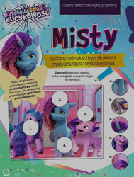 Size: 544x720 | Tagged: safe, imported from derpibooru, izzy moonbow, pipp petals, pegasus, pony, unicorn, spoiler:g5, bracelet, egmont, female, friendship bracelet, g5, jewelry, magazine, mane melody (location), mare, misty brightdawn, official, polish, rebirth misty