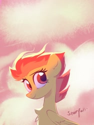 Size: 1080x1440 | Tagged: safe, artist:starfallmoonlight, imported from derpibooru, spitfire, pegasus, pony, cloud, female