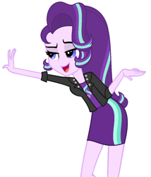 Size: 850x992 | Tagged: safe, artist:sarahalen, imported from derpibooru, starlight glimmer, human, equestria girls, alternate universe, base used, female, role reversal, simple background, solo, white background