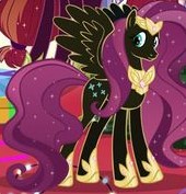 Size: 170x177 | Tagged: safe, imported from derpibooru, applejack, fluttershy, pegasus, pony, cropped, female, gameloft, mare, my little pony: magic princess, nightmare fluttershy, nightmarified, picture for breezies