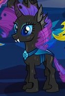 Size: 132x195 | Tagged: safe, imported from derpibooru, rarity, changeling, changelingified, cropped, female, gameloft, my little pony: magic princess, rariling, species swap