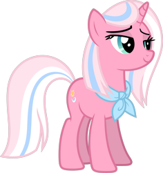 Size: 5938x6296 | Tagged: safe, artist:starryshineviolet, imported from derpibooru, clear sky, pony, unicorn, common ground, absurd resolution, bedroom eyes, female, looking at someone, mare, neckerchief, simple background, solo, transparent background, vector