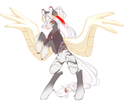 Size: 2151x1769 | Tagged: safe, artist:ruru_01, imported from derpibooru, oc, pegasus, clothes, colt, foal, long mane, male, simple background, solo, spread wings, stallion, standing on two hooves, white background, wings