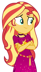 Size: 6334x11094 | Tagged: safe, artist:andoanimalia, imported from derpibooru, sunset shimmer, equestria girls, equestria girls series, spring breakdown, spoiler:eqg series (season 2), cruise outfit, geode of empathy, magical geodes, simple background, solo, transparent background, vector