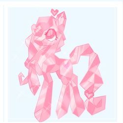 Size: 1000x1000 | Tagged: safe, artist:sugvr_alien, imported from derpibooru, oc, oc only, unnamed oc, crystal pony, pony, crystal pony oc, solo