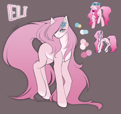 Size: 2328x2184 | Tagged: safe, artist:sparkie45, imported from derpibooru, oc, oc:eli, earth pony, pony, countershading, long mane, long tail, mane physics, pale belly, raised leg, redesign, solo, tail