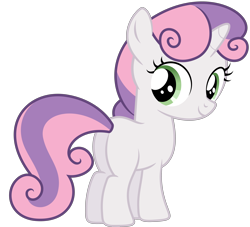 Size: 4773x4340 | Tagged: safe, artist:shutterflyyay, imported from derpibooru, sweetie belle, pony, unicorn, .svg available, blank flank, butt, female, filly, foal, looking back, plot, simple background, solo, sweetie butt, transparent background, vector