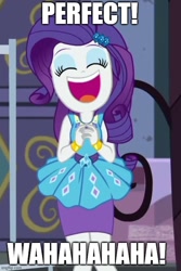 Size: 500x750 | Tagged: safe, edit, edited screencap, imported from derpibooru, screencap, coloratura, rarity, human, equestria girls, equestria girls series, street chic, spoiler:eqg series (season 2), bracelet, caption, clothes, cropped, cute, dress, evil laugh, eyes closed, eyeshadow, female, geode of shielding, happy, jewelry, laughing, magical geodes, makeup, open mouth, pencil skirt, perfect, rarabetes, rarara, rarity peplum dress, skirt, sleeveless, sleeveless dress, solo, text