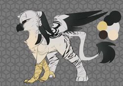 Size: 2717x1906 | Tagged: safe, artist:beardie, imported from derpibooru, oc, oc only, griffon, abstract background, female, solo