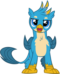 Size: 4584x5697 | Tagged: safe, imported from derpibooru, gallus, griffon, beak, full body, looking at you, male, open beak, open mouth, solo, vector