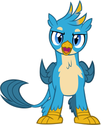 Size: 4584x5697 | Tagged: safe, imported from derpibooru, gallus, griffon, beak, full body, looking at you, male, open beak, open mouth, slit pupils, solo, vector, wingding eyes