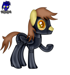 Size: 3840x4154 | Tagged: safe, artist:damlanil, imported from derpibooru, oc, oc only, oc:ferb fletcher, pegasus, pony, bdsm, bodysuit, bondage, bondage mask, boots, catsuit, clothes, collar, commission, corset, folded wings, gag, gimp suit, high heels, high res, hood, latex, latex boots, latex suit, male, muzzle gag, pegasus oc, raised hoof, rubber, shiny, shoes, show accurate, signature, simple background, solo, stallion, suit, transparent background, vector, wings