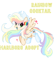 Size: 3608x4000 | Tagged: safe, artist:marlboro-art, imported from derpibooru, applejack, rainbow dash, oc, pegasus, pony, adoptable, adopted, adoption, auction, auction open, commission, fusion, g4, sale, simple background, white background