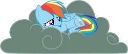 Size: 6980x3000 | Tagged: safe, artist:cloudy glow, imported from derpibooru, rainbow dash, testing testing 1-2-3, cloud, sad, simple background, solo, transparent background, vector