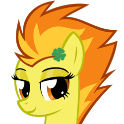 Size: 500x500 | Tagged: safe, artist:the smiling pony, imported from derpibooru, pony, .svg available, bust, clover, four leaf clover, lidded eyes, looking at you, simple background, smiling, solo, svg, transparent background, vector