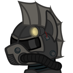 Size: 500x500 | Tagged: safe, artist:the smiling pony, imported from derpibooru, oc, oc only, oc:steelhooves, pony, fallout equestria, .svg available, armor, bust, helmet, power armor, simple background, solo, svg, transparent background, vector