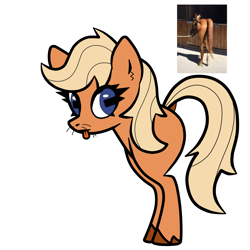 Size: 1200x1200 | Tagged: safe, artist:scandianon, imported from derpibooru, earth pony, pony, cursed image, dock, female, google maps, hoers, hooves, mare, meme, ponified, ponified animal photo, simple background, solo, tail, unshorn fetlocks, whiskers, white background