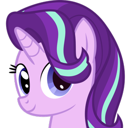 Size: 500x500 | Tagged: safe, artist:the smiling pony, imported from derpibooru, starlight glimmer, pony, unicorn, .svg available, bust, hair over one eye, looking at you, simple background, solo, svg, transparent background, vector