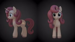 Size: 4096x2304 | Tagged: safe, imported from derpibooru, pony, unicorn, 3d, 3d model