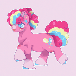 Size: 2800x2800 | Tagged: safe, artist:permafox, imported from derpibooru, pinkie pie, earth pony, pony, coat markings, legs in air, open mouth, socks (coat markings), solo