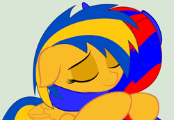 Size: 2569x1771 | Tagged: safe, artist:stephen-fisher, imported from derpibooru, oc, oc only, oc:flare spark, oc:stephen (stephen-fisher), alicorn, pegasus, pony, eyes closed, female, hug, male, simple background