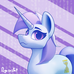 Size: 3000x3000 | Tagged: safe, artist:pegasusyay, imported from derpibooru, minuette, pony, unicorn, female, horn, looking at you, mare, solo