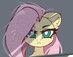 Size: 2857x2226 | Tagged: safe, artist:jfrxd, imported from derpibooru, mean fluttershy, pegasus, pony, the mean 6, clone, female, gray background, looking at you, mare, simple background, solo, white pupils