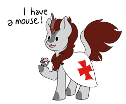 Size: 2758x2268 | Tagged: safe, artist:noxi1_48, imported from derpibooru, oc, oc:holy sword, kirin, mouse, daily dose of friends, simple background, solo, transparent background